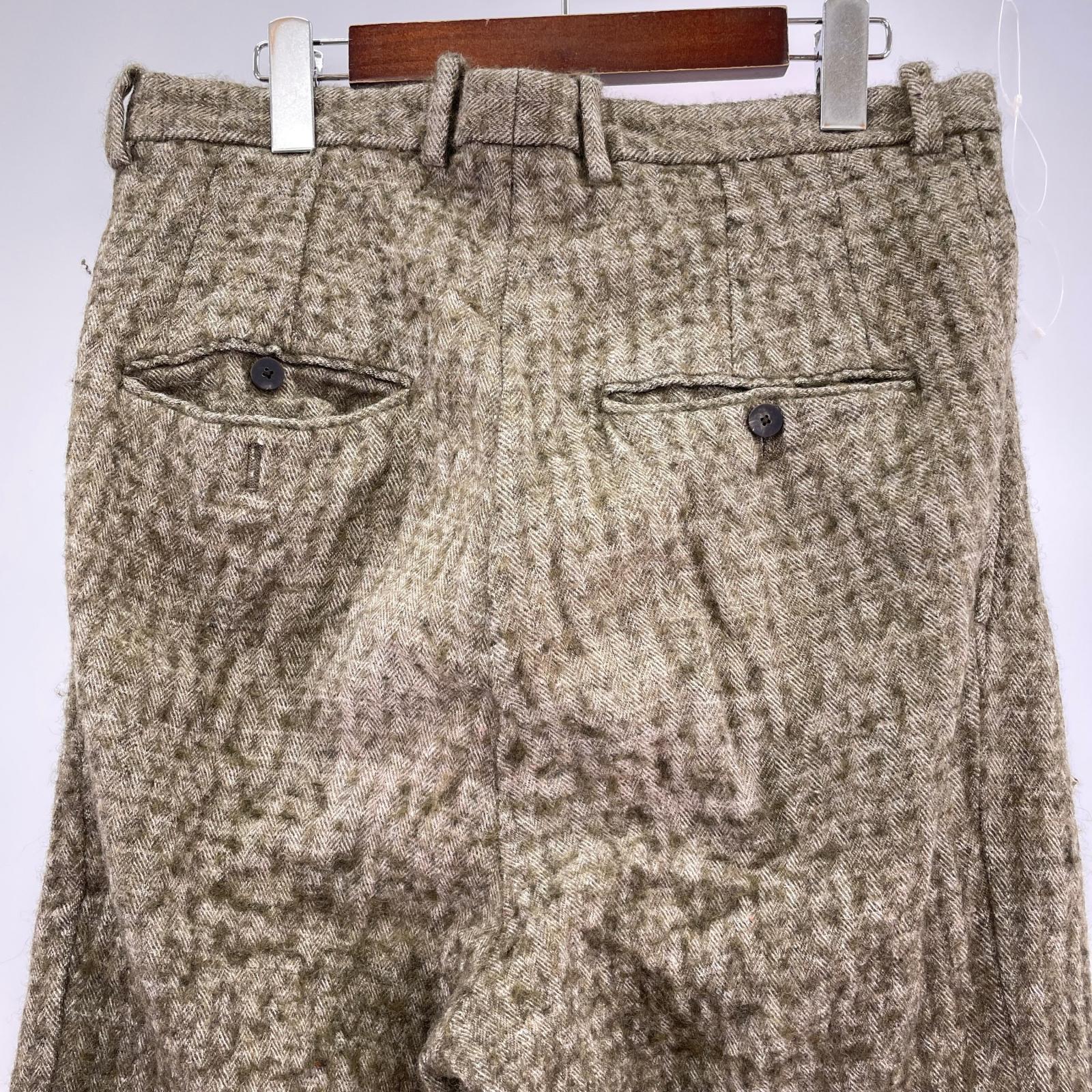 パンツ ウールリネンパンツ 40 カーキ