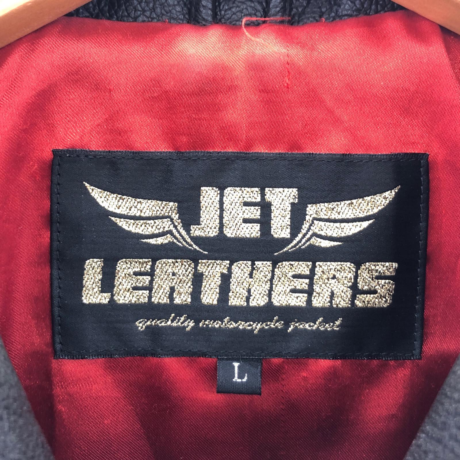 レザージャケット SPERANZA JET LEATHERS シングルライダース 黒 (L) L ブラック