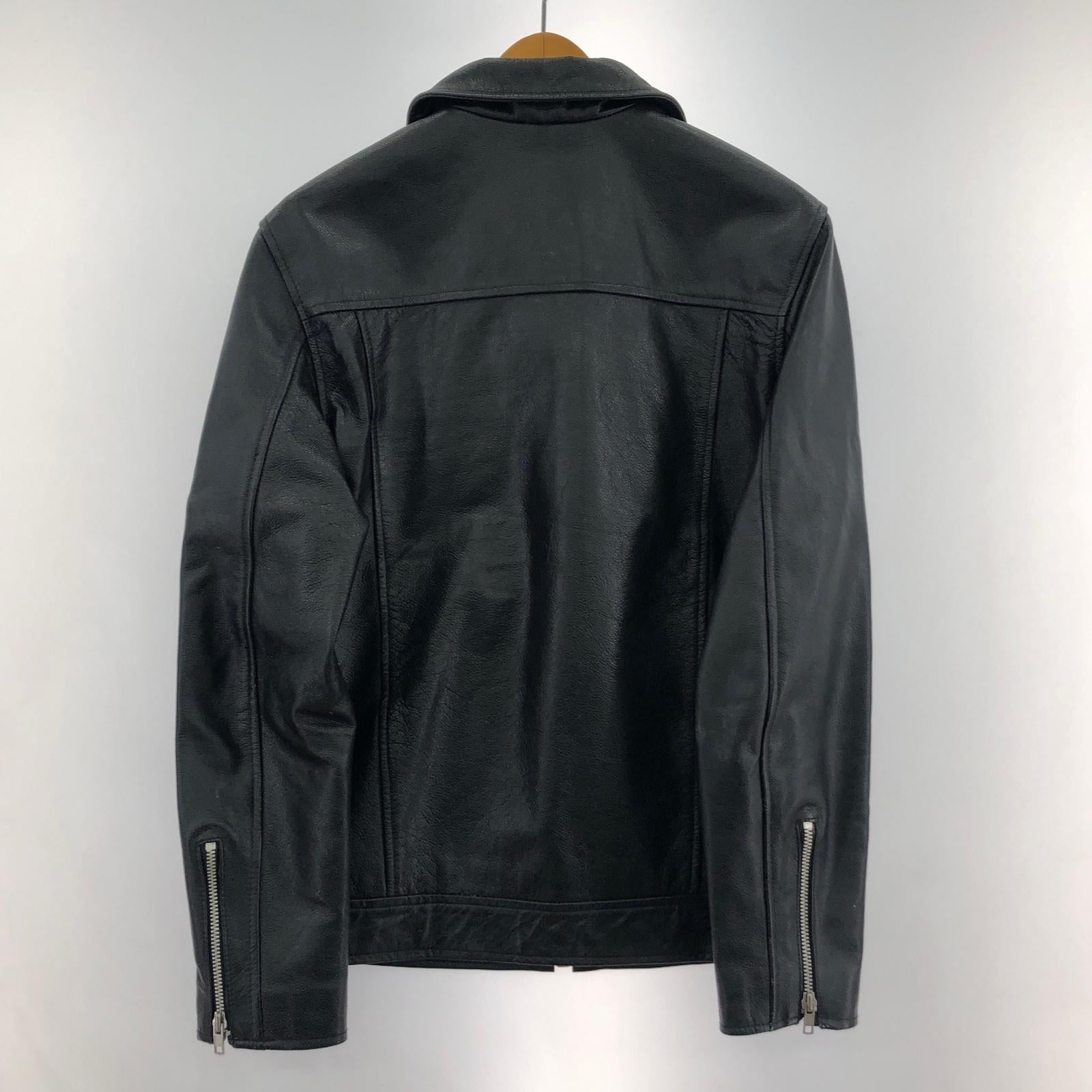 レザージャケット SPERANZA JET LEATHERS シングルライダース 黒 (L) L ブラック