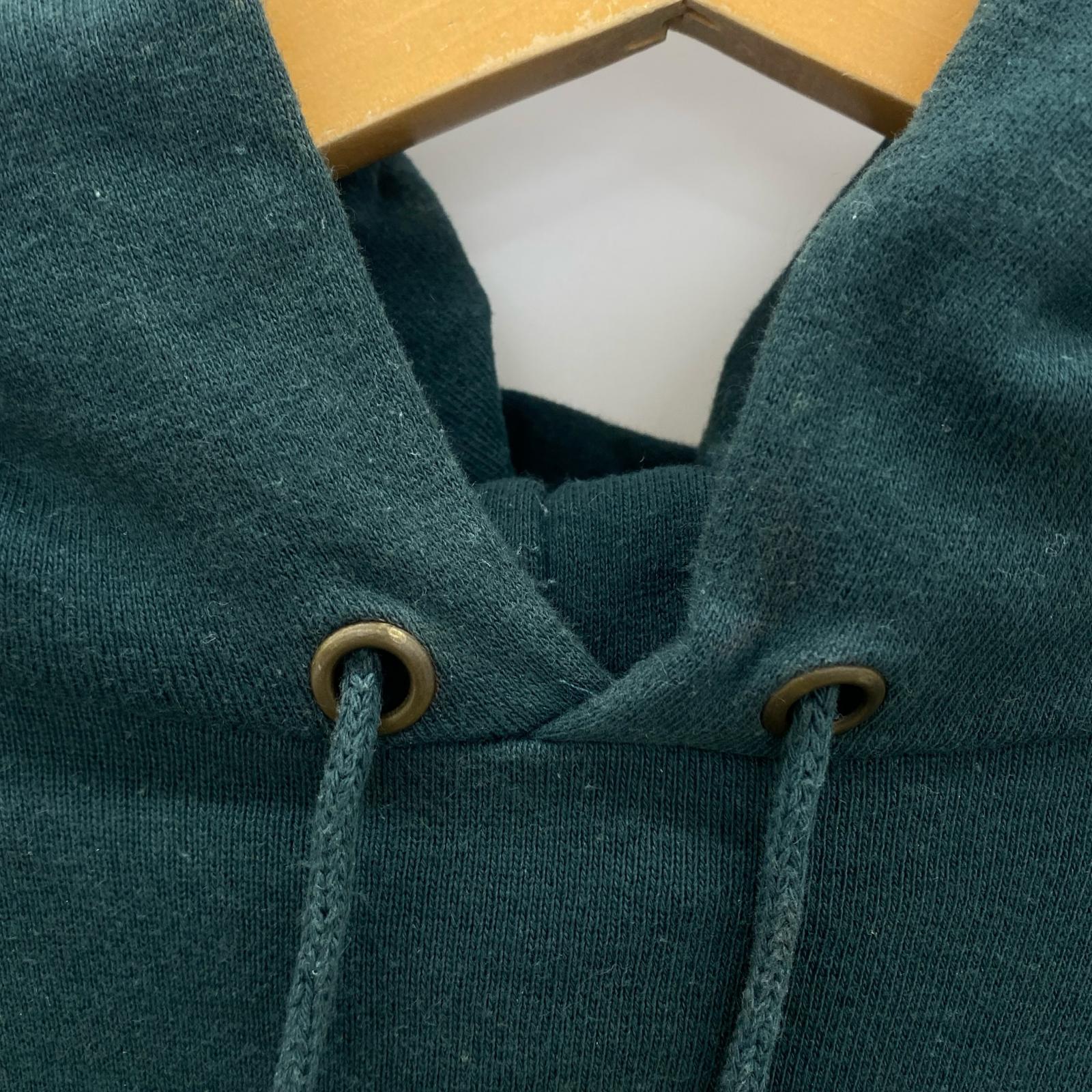パーカー NIKE 90s USA製 スウォッシュ刺繍パーカー L グリーン L