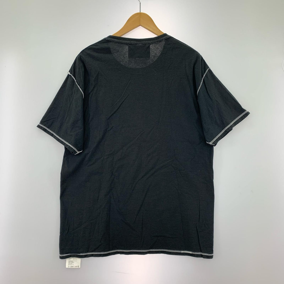 半袖Tシャツ Message Print Tshirt/L/ブラック L ブラック