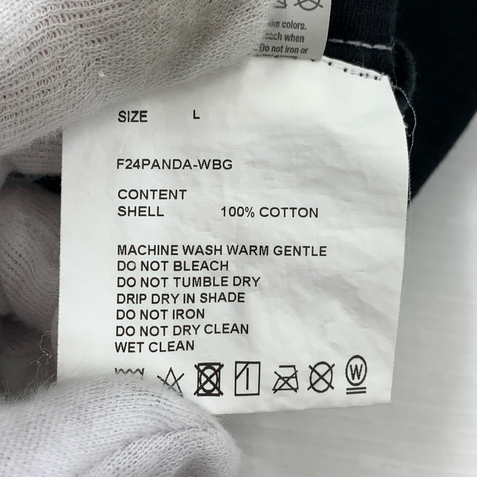 半袖Tシャツ Message Print Tshirt/L/ブラック L ブラック