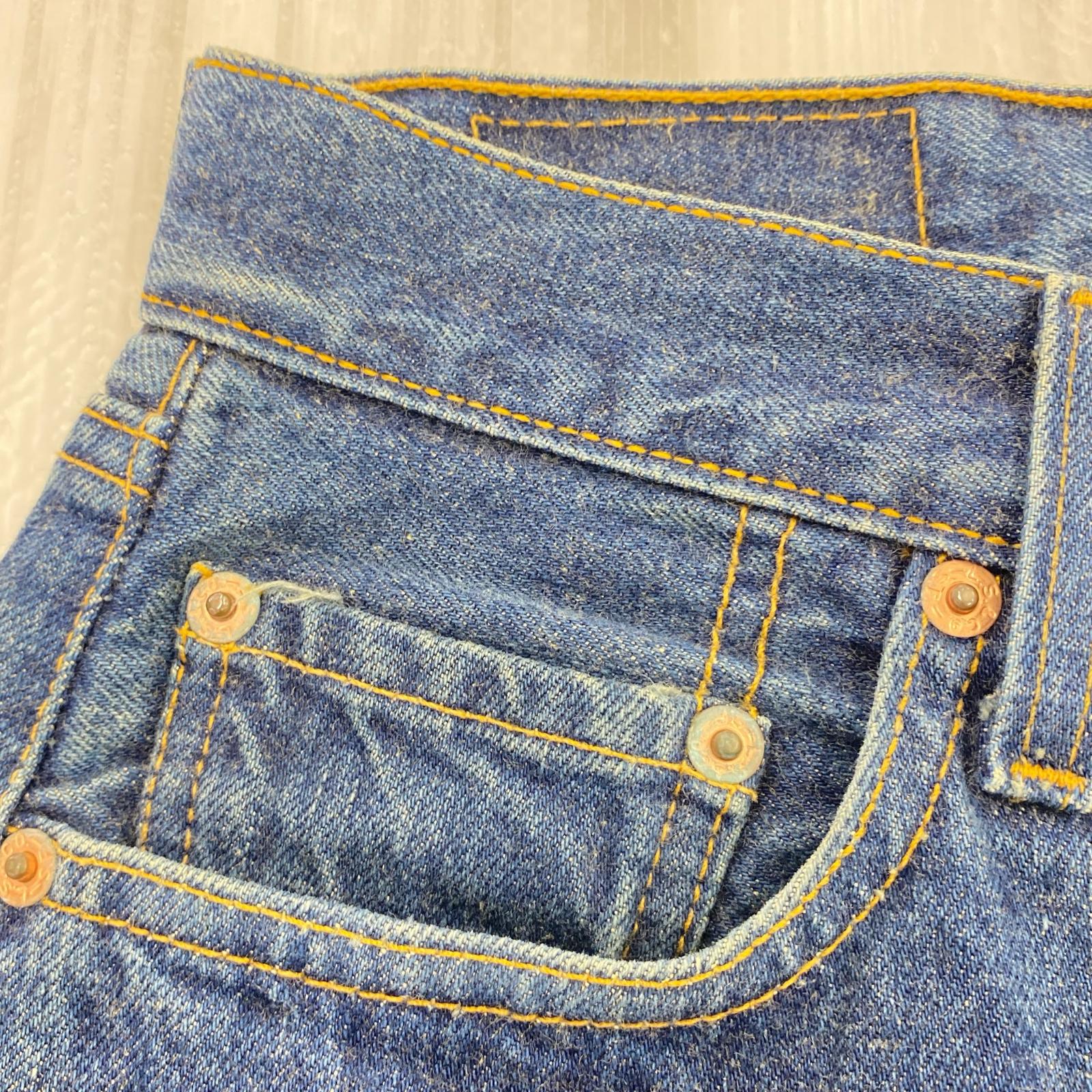 パンツ 90s 501 110周年記念モデル 赤耳 バレンシア工場製 実寸W30 31 ネイビー