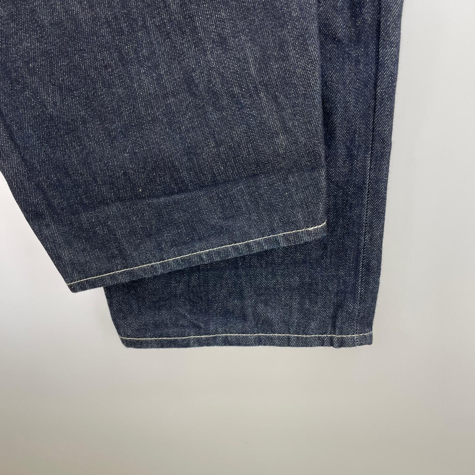 デニムパンツ Selvage Denim Two Tuck Tapered Pants 2 ネイビー