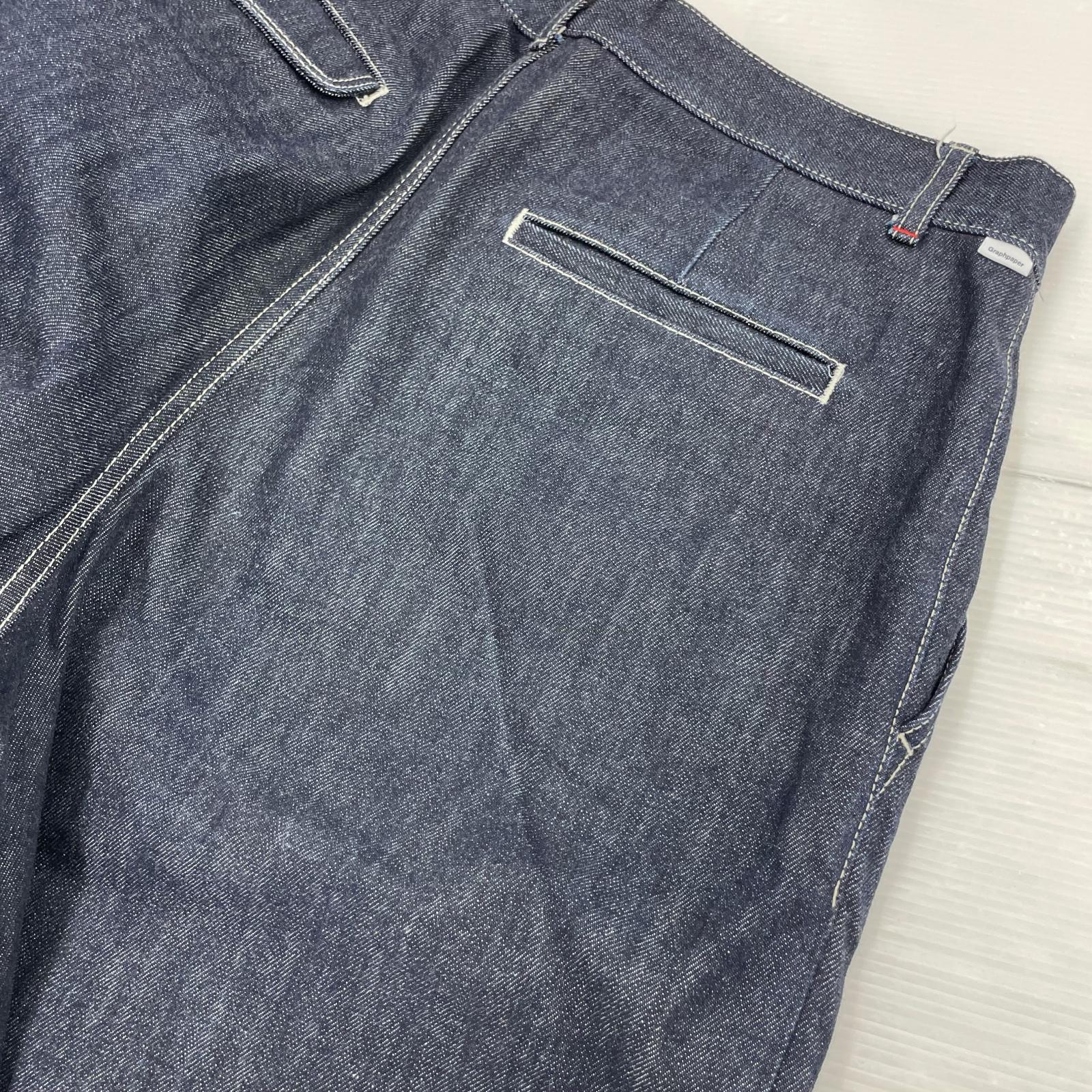 デニムパンツ Selvage Denim Two Tuck Tapered Pants 2 ネイビー