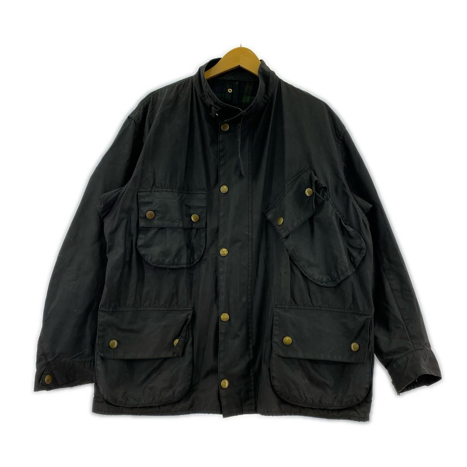 ジャケット Barbour 90s 3ワラント Beacon Jacket 44 黒 ブラック