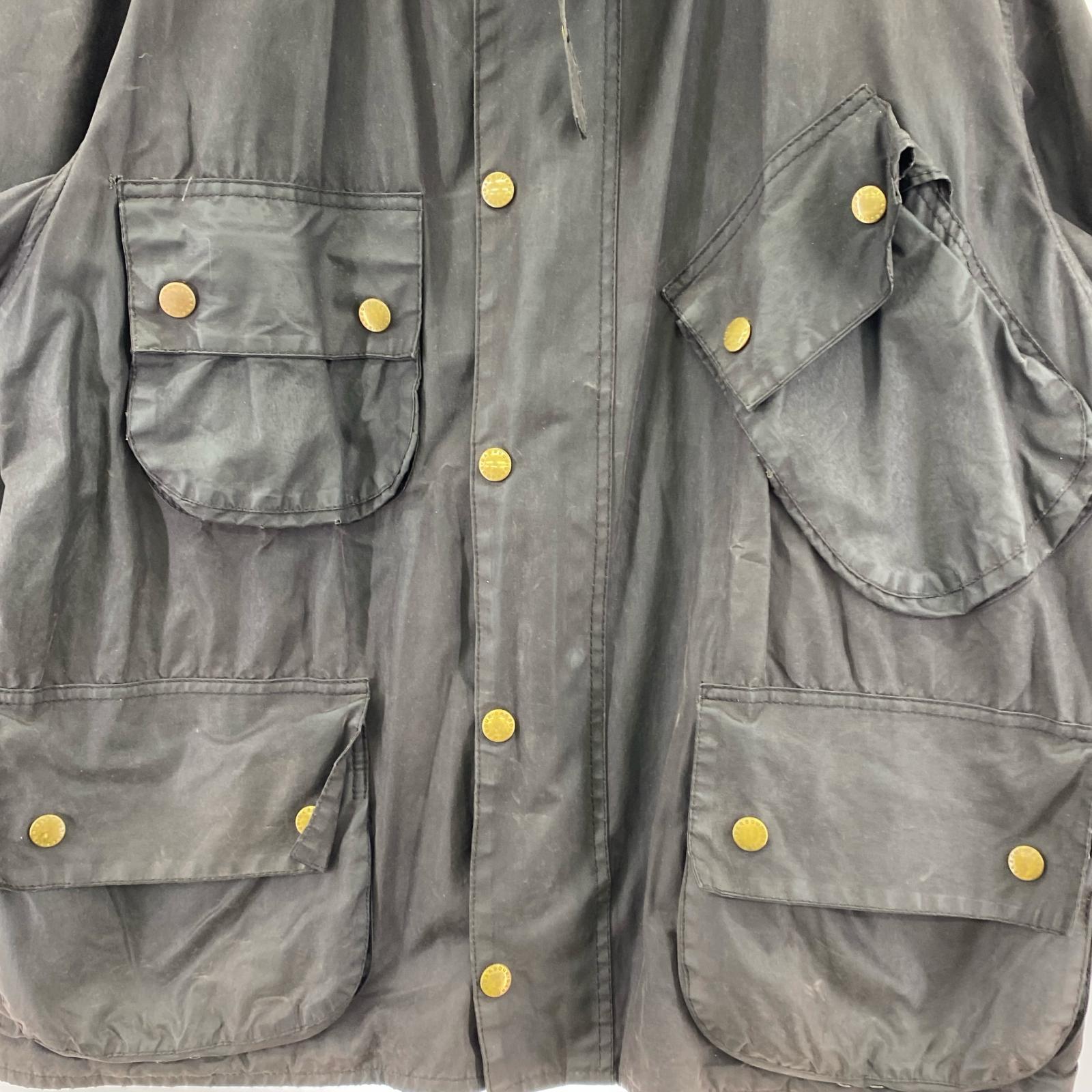 ジャケット Barbour 90s 3ワラント Beacon Jacket 44 黒 ブラック