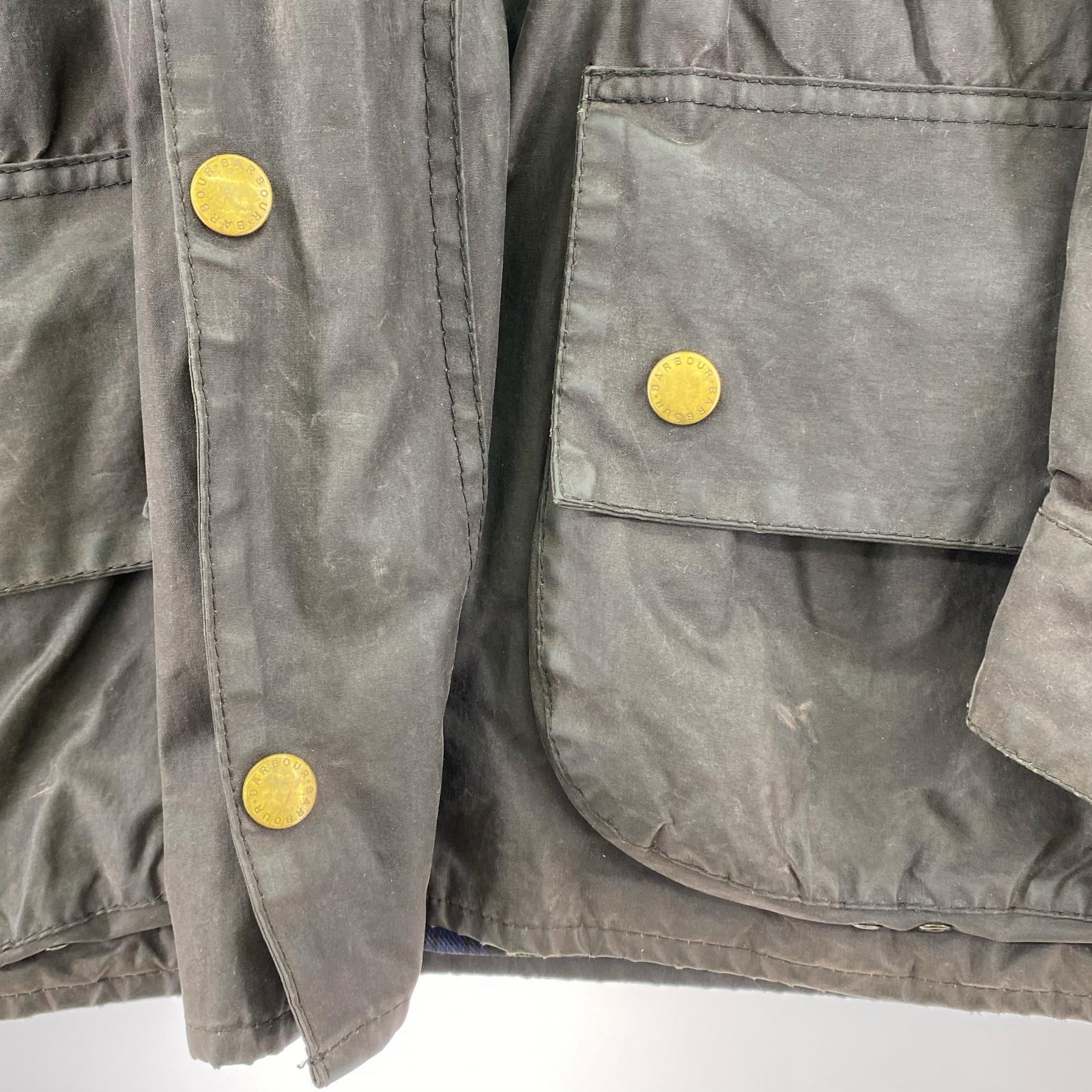 ジャケット Barbour 90s 3ワラント Beacon Jacket 44 黒 ブラック