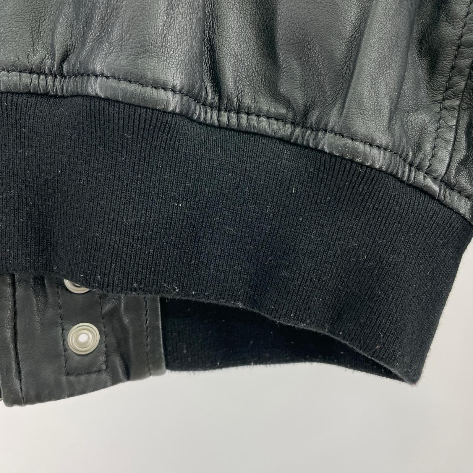 ジャケット ラムレザーブルゾン ブラック