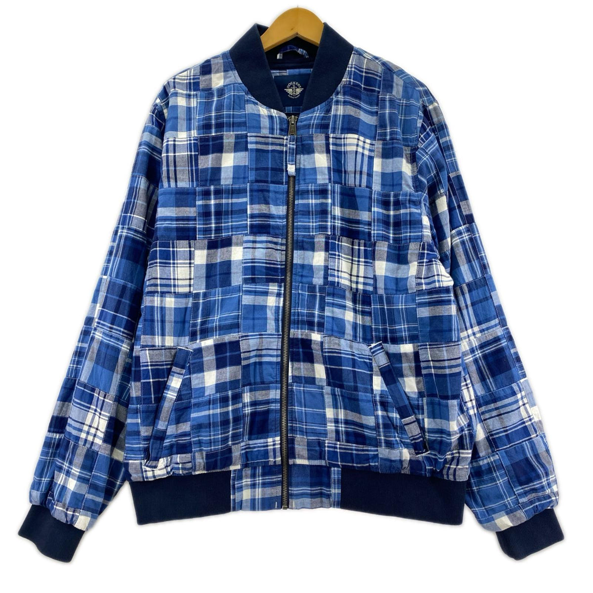 ジャケット DOCKERS パッチワークブルゾン(M) M ブルー