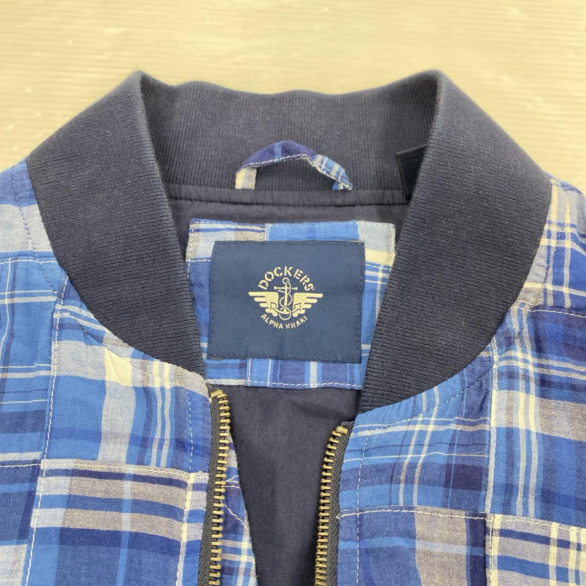 ジャケット DOCKERS パッチワークブルゾン(M) M ブルー