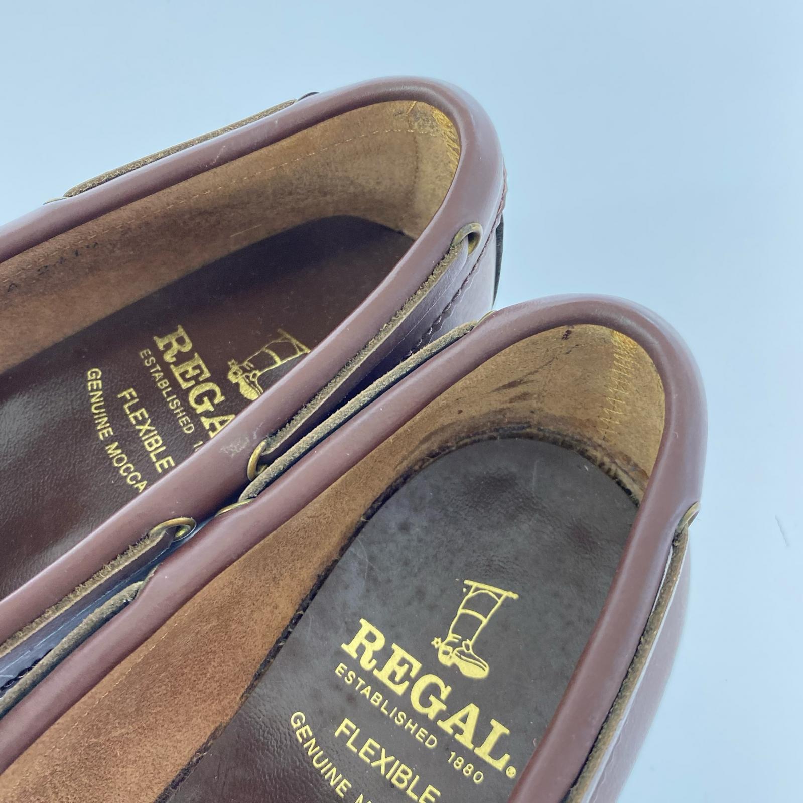 シューズ REGAL 25 1/2 フリンジ ローファー ブラウン
