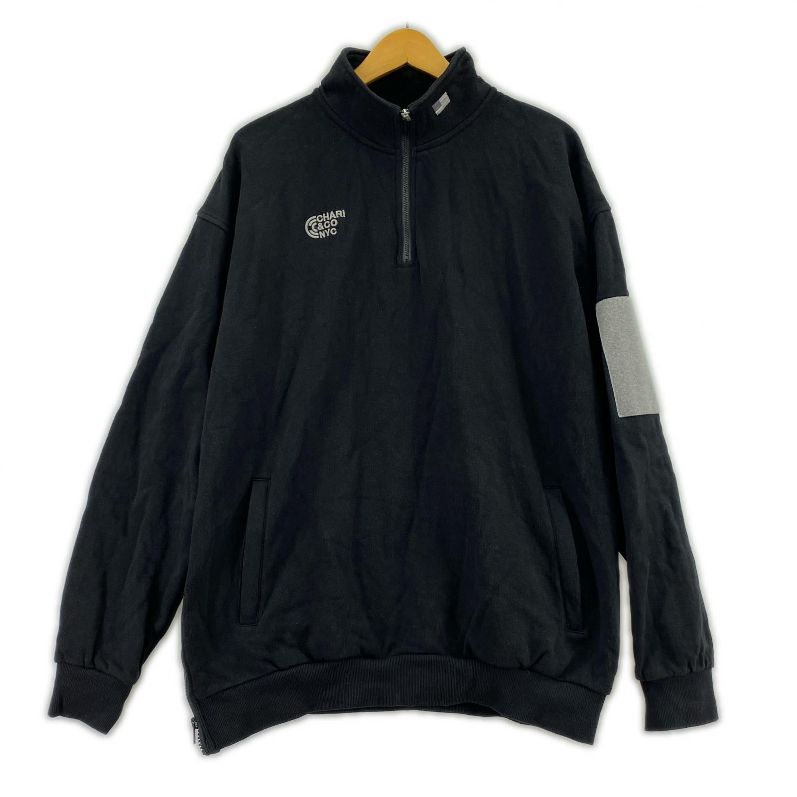 パーカー CHARI & CO NYC ハーフジップアップ L ブラック