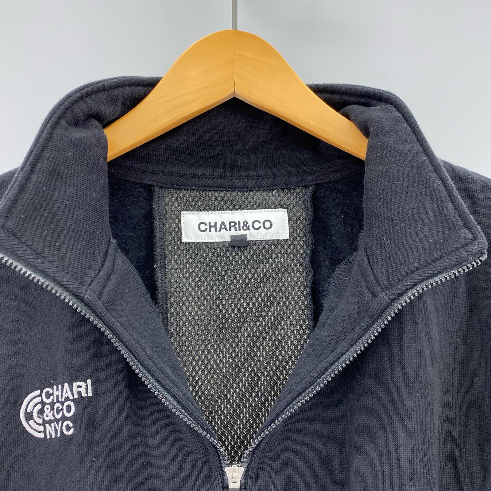 パーカー CHARI & CO NYC ハーフジップアップ L ブラック