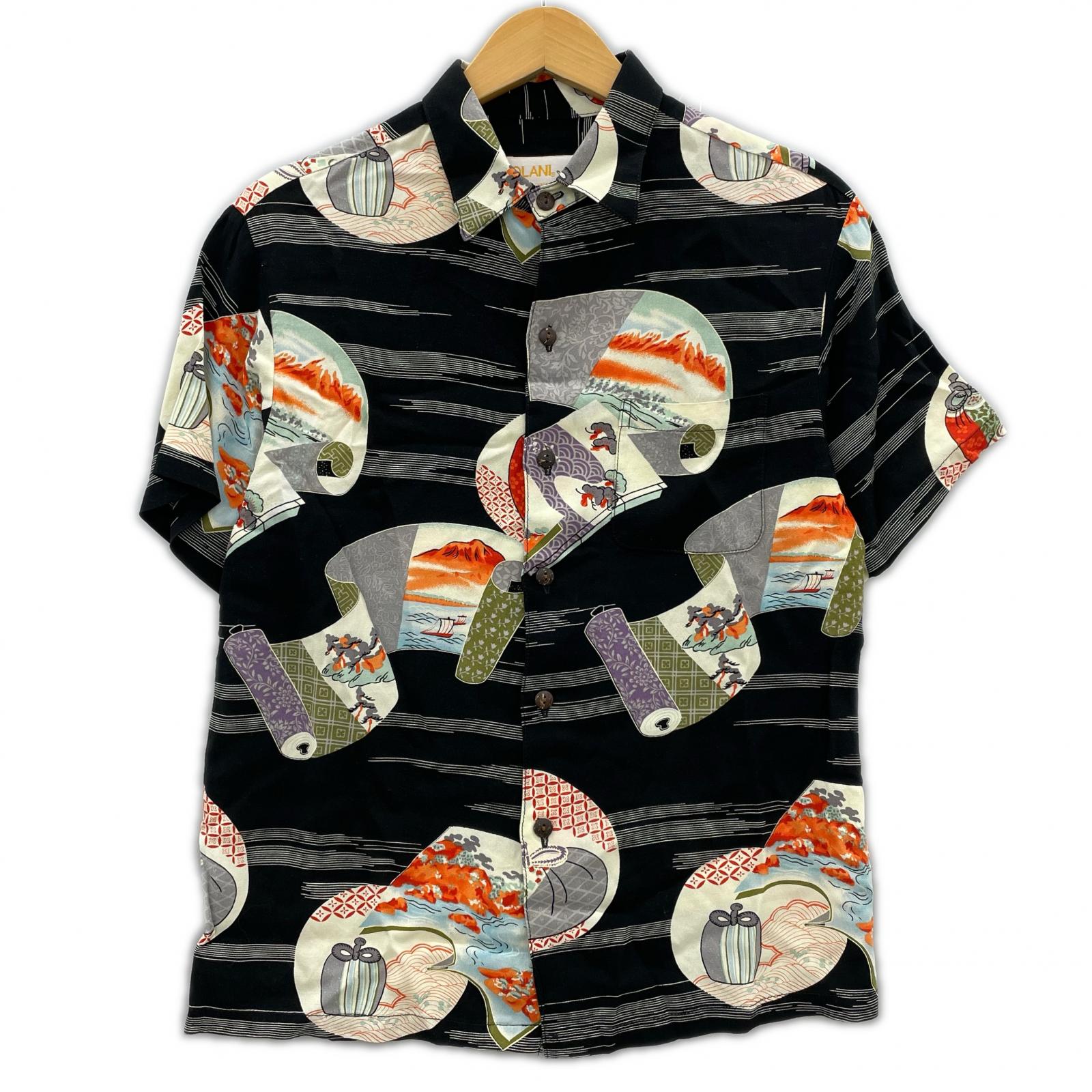 半袖Tシャツ IOLANI 和柄シャツ M ブラック