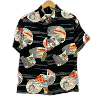 半袖Tシャツ IOLANI 和柄シャツ M ブラック