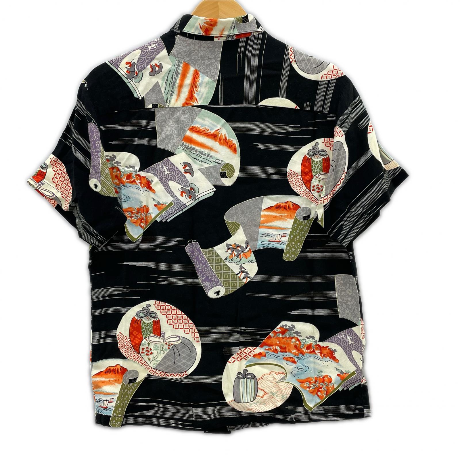 半袖Tシャツ IOLANI 和柄シャツ M ブラック