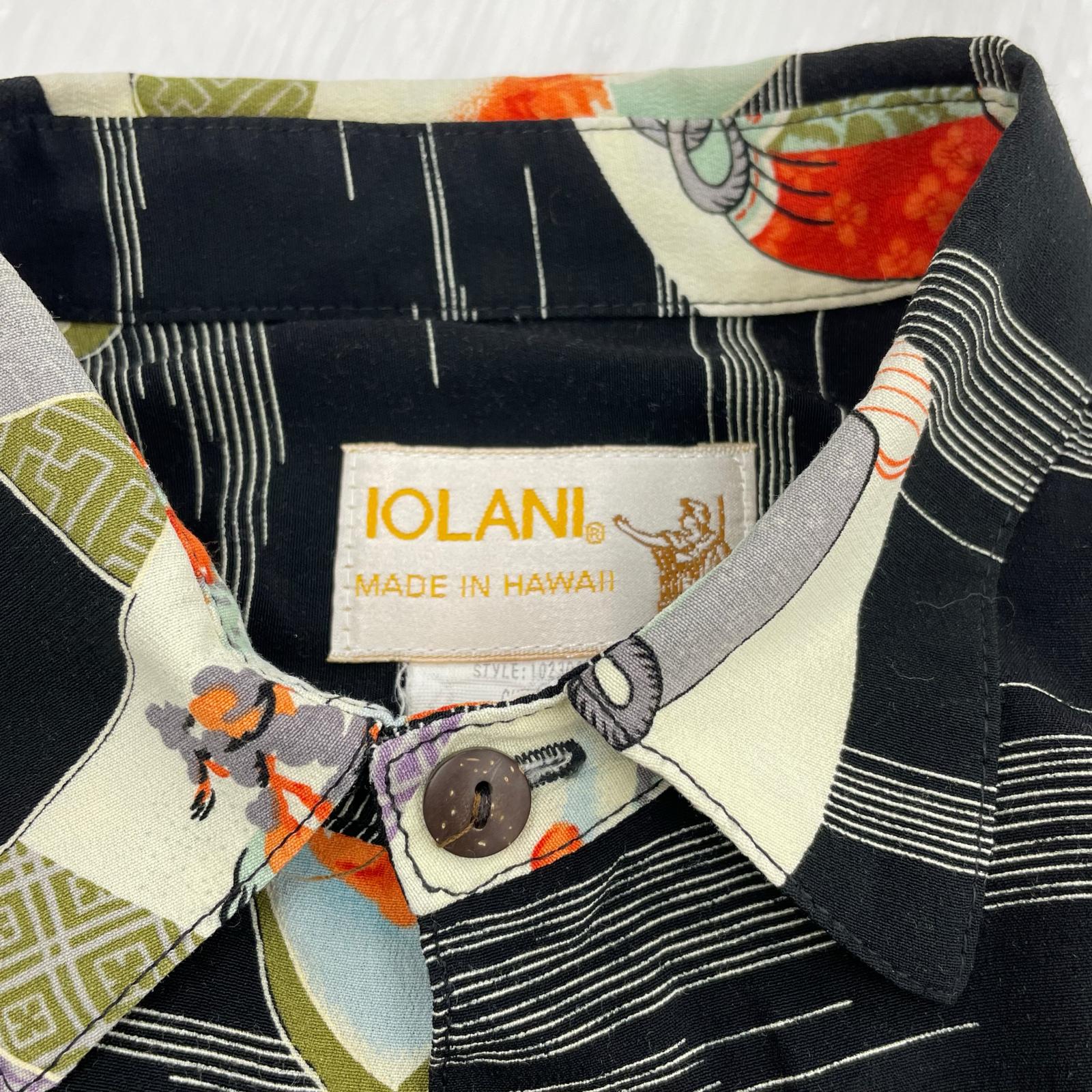 半袖Tシャツ IOLANI 和柄シャツ M ブラック