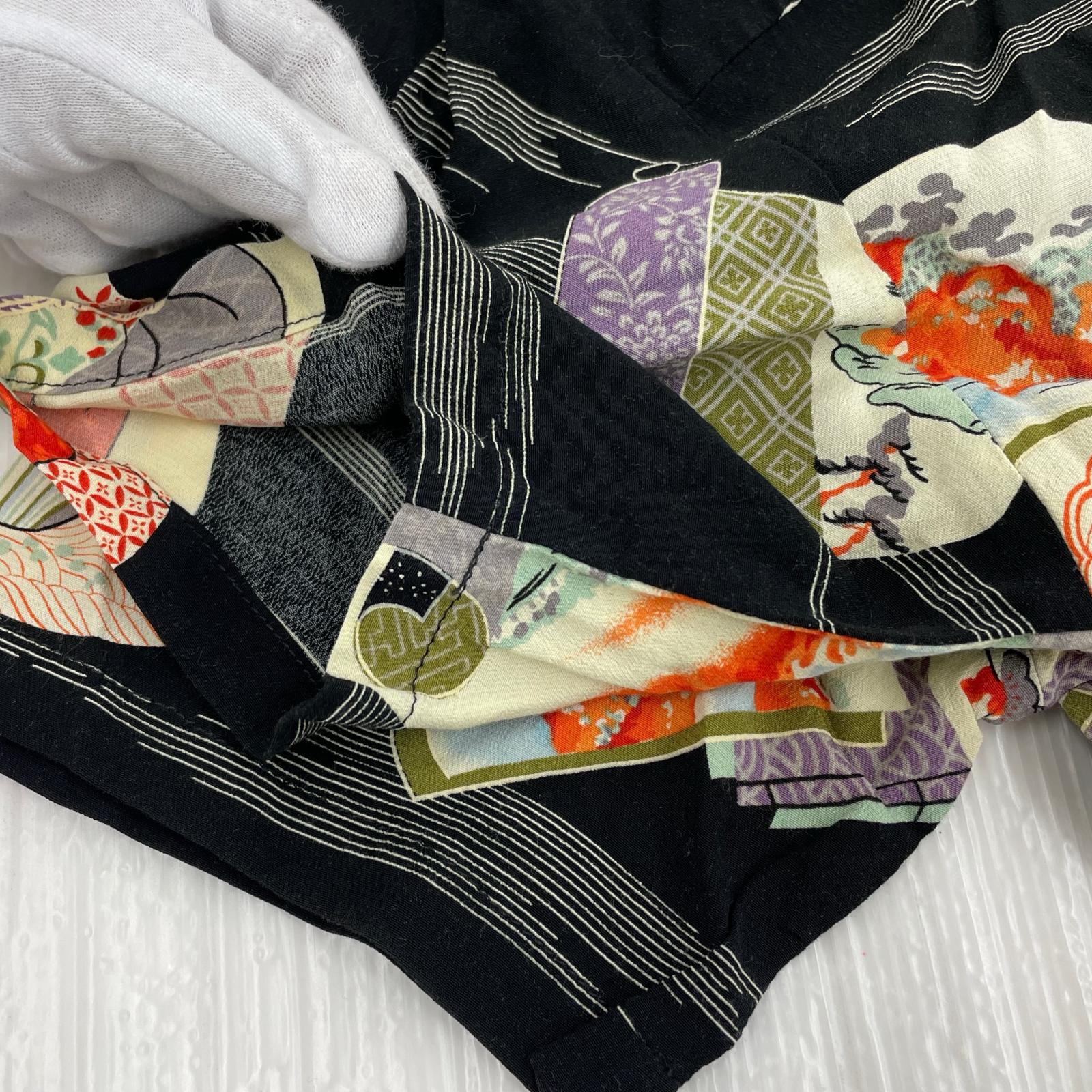 半袖Tシャツ IOLANI 和柄シャツ M ブラック