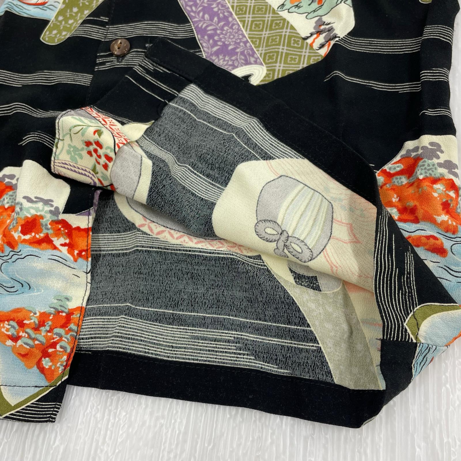 半袖Tシャツ IOLANI 和柄シャツ M ブラック