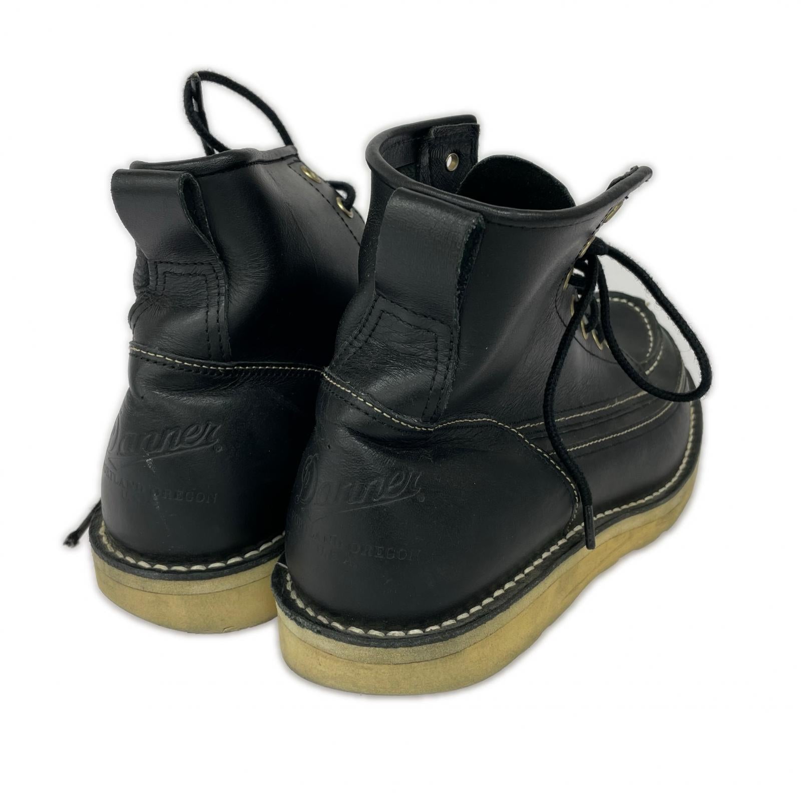 ブーツ MOC TOE LACE UP BOOTS ブラック