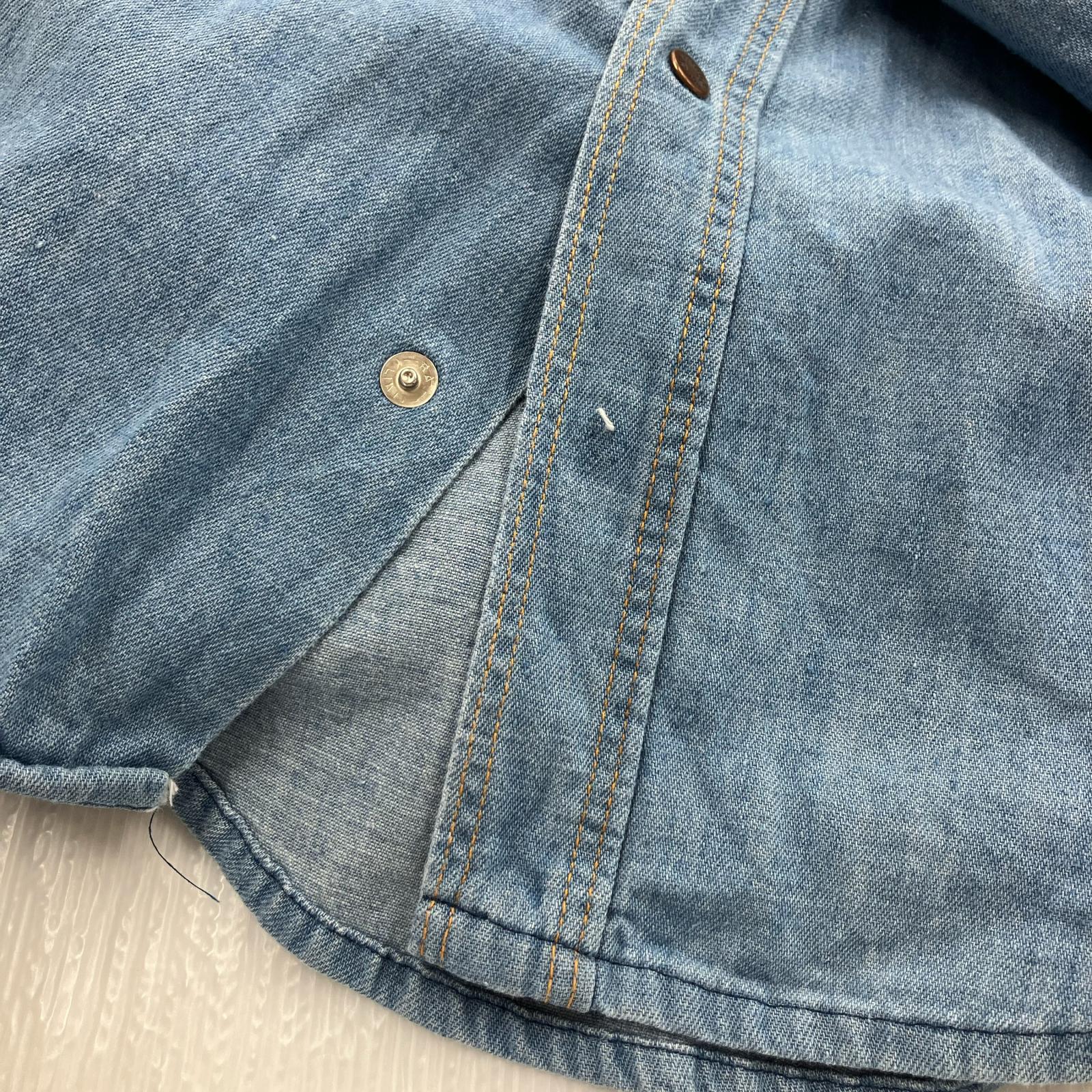長袖シャツ Wrangler 米国製 M M ブルー