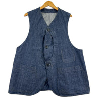 ジャケット 大江洋服店 デニムベスト 青 44 ブルー