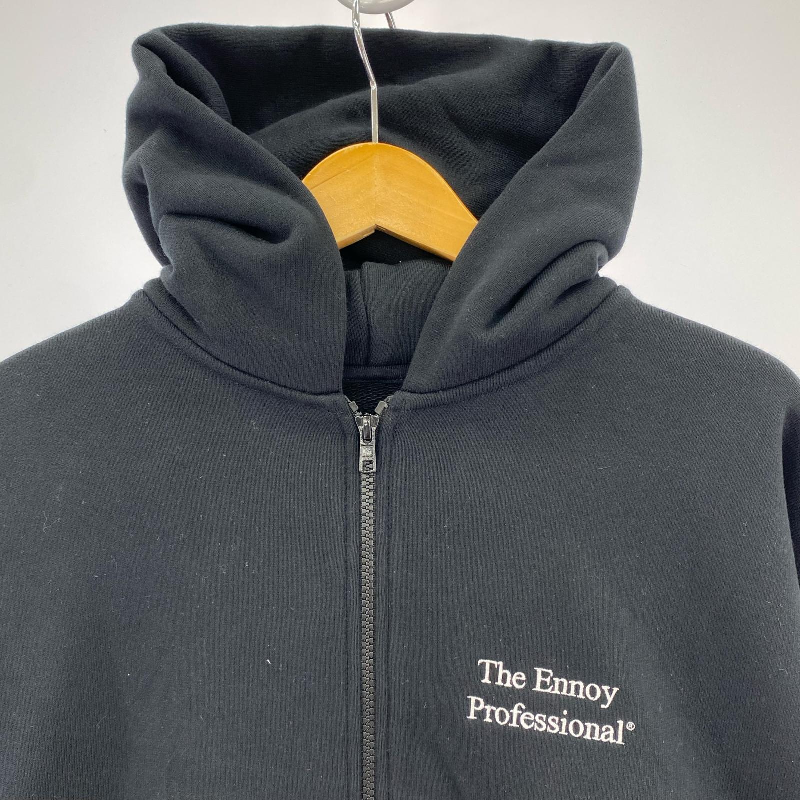 パーカー The Ennoy 26SS DOUBLE ZIP HOODIE(S) S ブラック