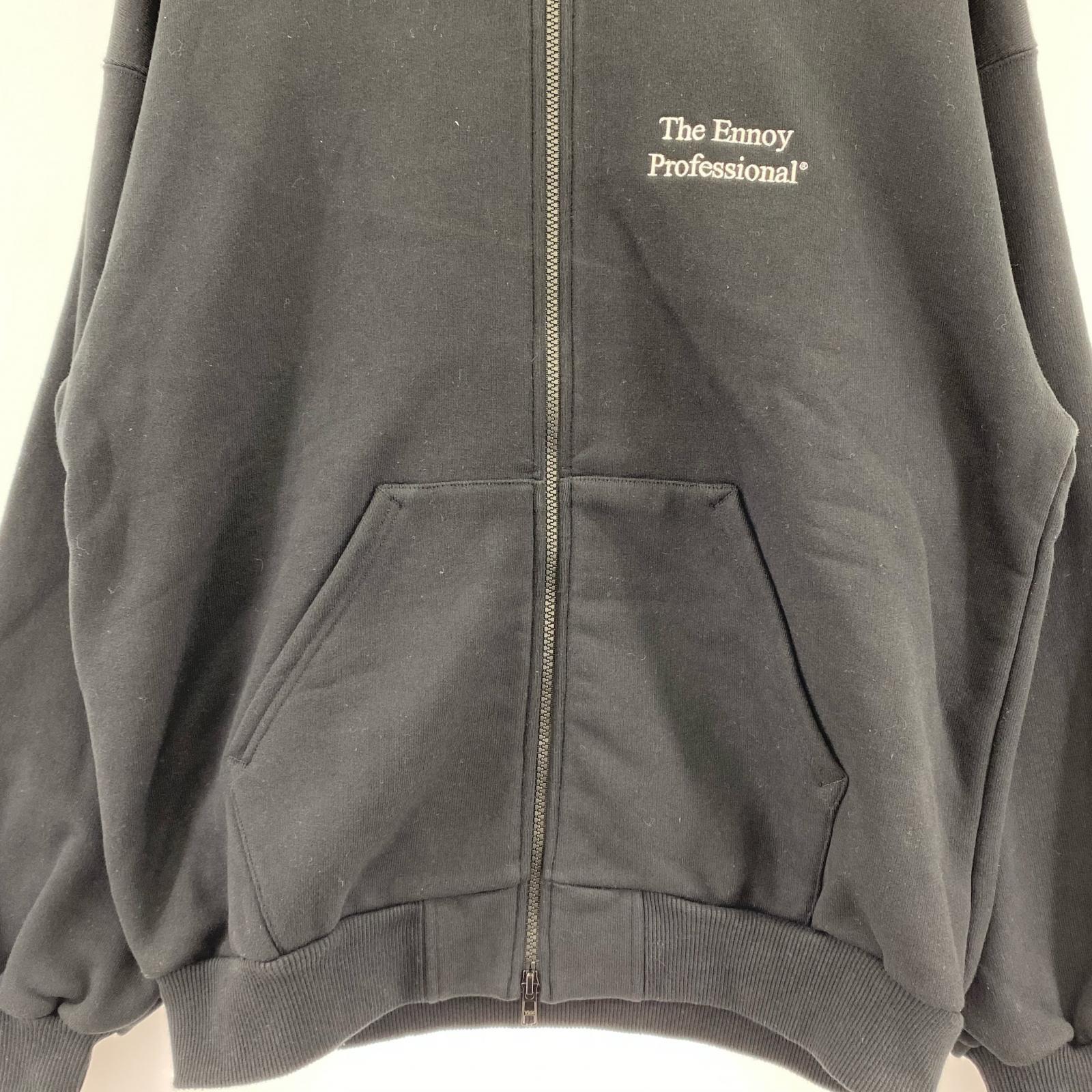パーカー The Ennoy 26SS DOUBLE ZIP HOODIE(S) S ブラック