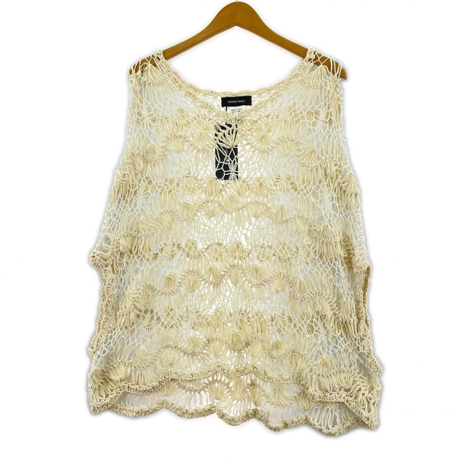 ニット GRAND TABEL クロシェニット BEG 9号 ベージュ