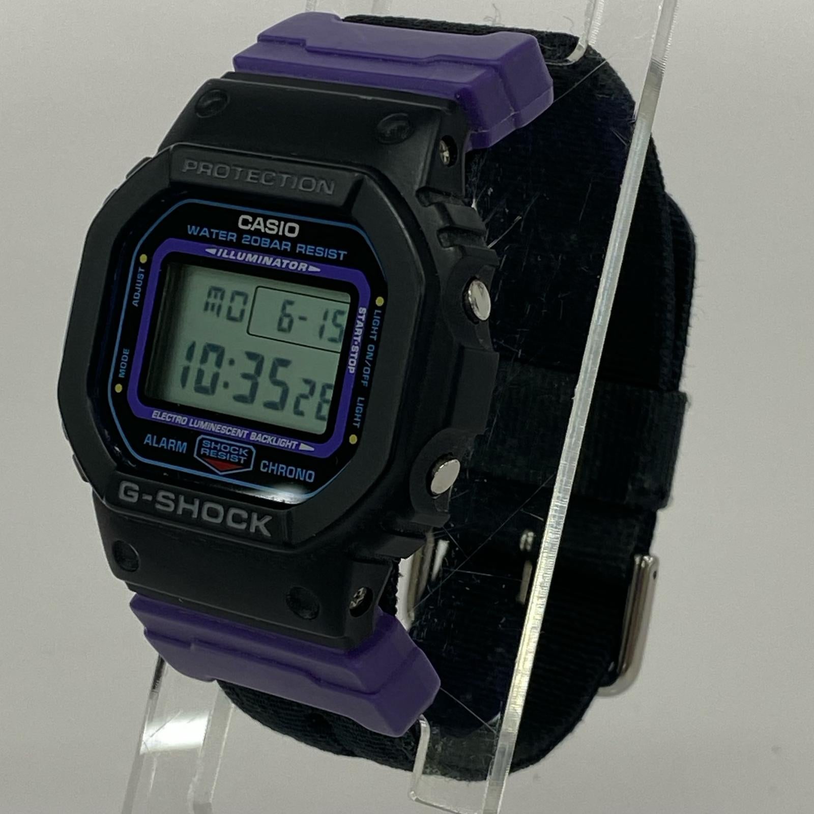 腕時計 CASIO G-SHOCK DW-5600THS Throwback 1990s 腕時計 QZ 黒×紫
