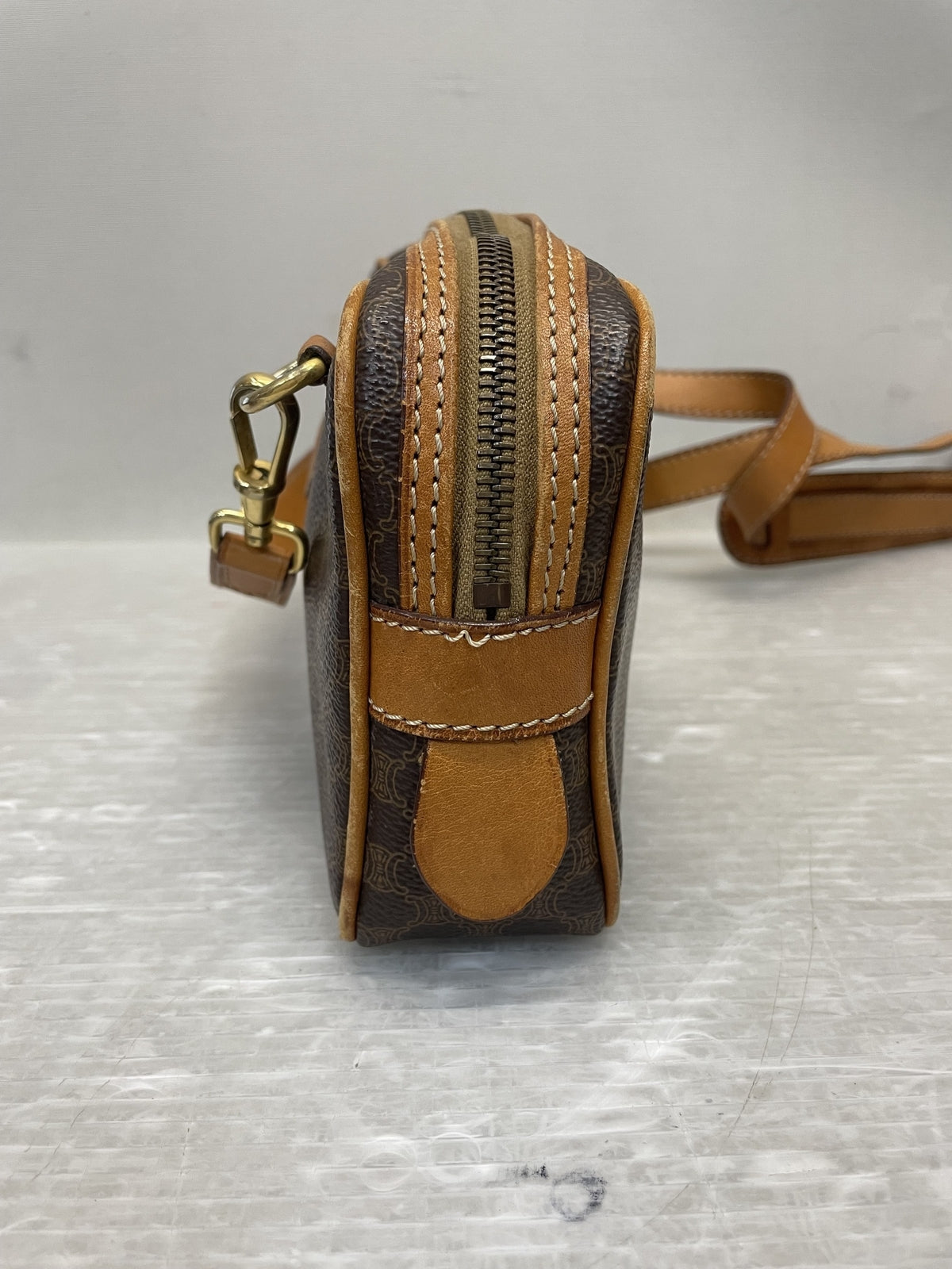 OLD CELINE マカダム柄 PVC ポシェットショルダーバッグ