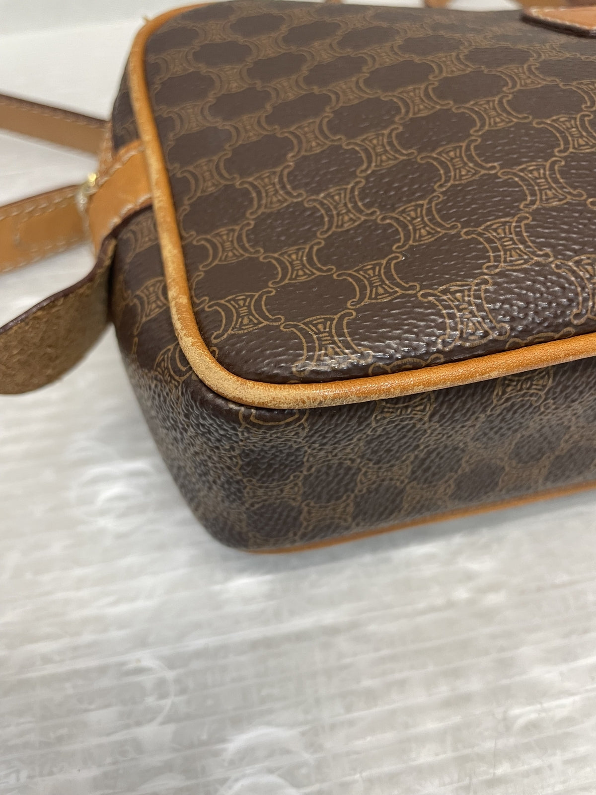 OLD CELINE マカダム柄 PVC ポシェットショルダーバッグ