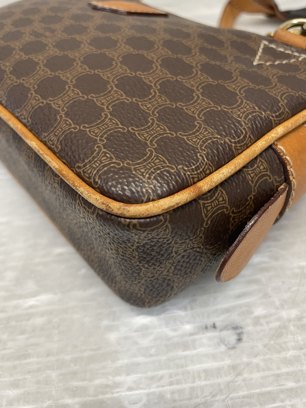 OLD CELINE マカダム柄 PVC ポシェットショルダーバッグ