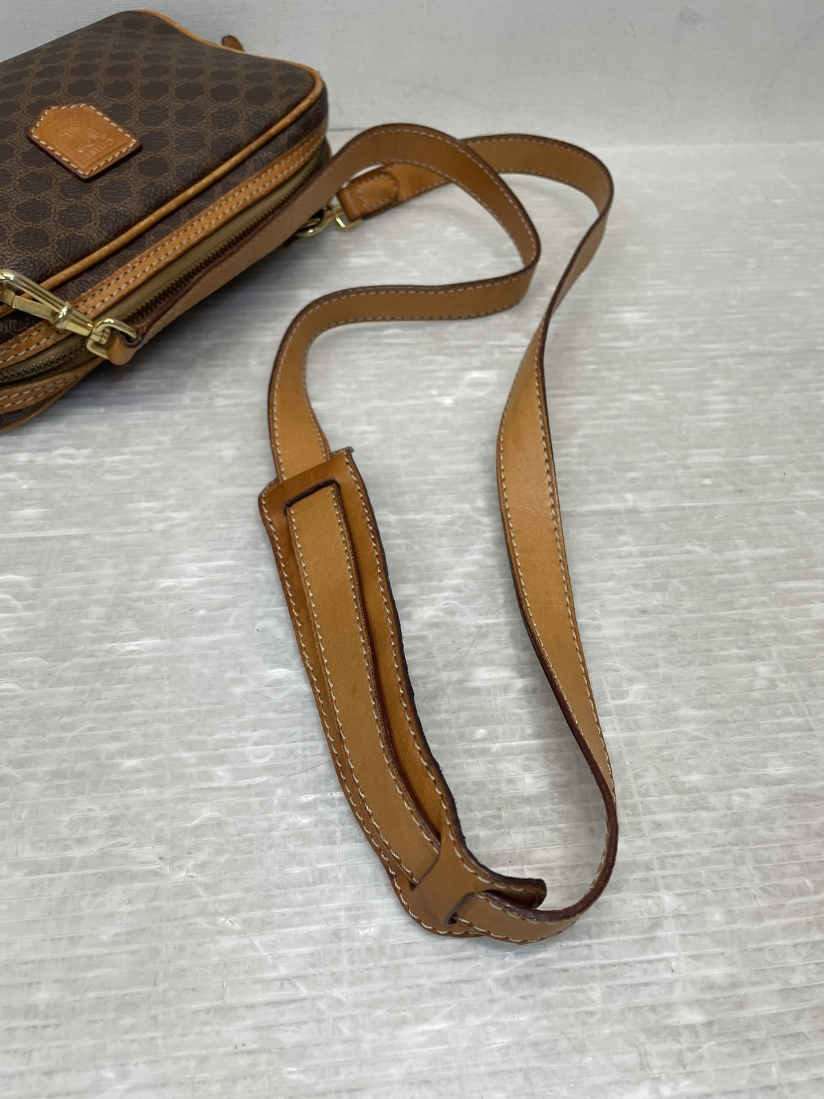 OLD CELINE マカダム柄 PVC ポシェットショルダーバッグ