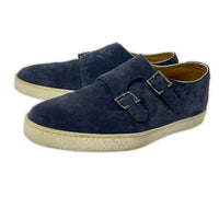 シューズ JOHN LOBB 0318 HOLME ダブルモンクストラップ スウェードシューズ 7 紺 青