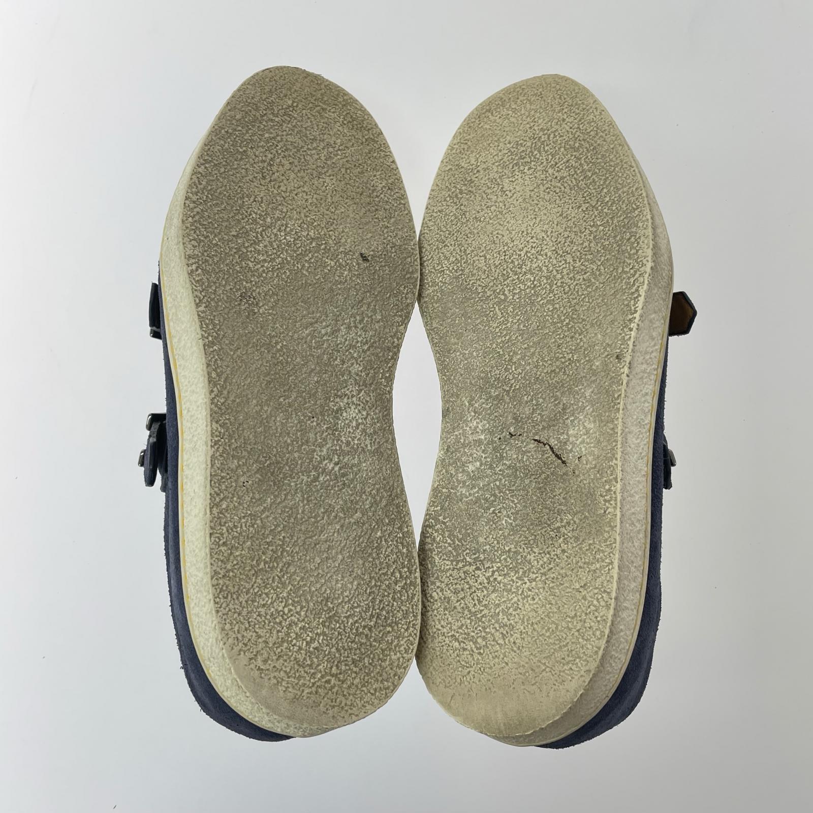 シューズ JOHN LOBB 0318 HOLME ダブルモンクストラップ スウェードシューズ 7 紺 青