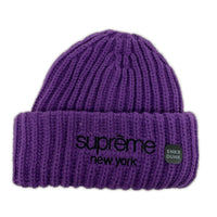ニットキャップ 23aw Classic Logo Ribbed Beanie パープル パープル