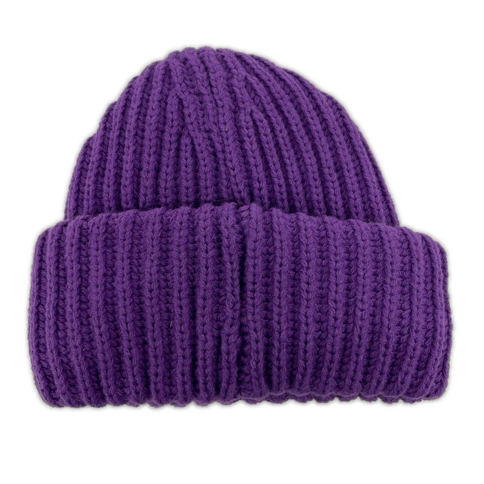 ニットキャップ 23aw Classic Logo Ribbed Beanie パープル パープル