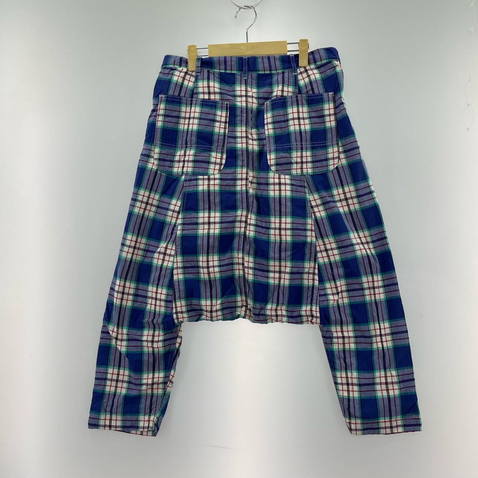 パンツ COMME des GARCONS HOMME PLUS チェック柄サルエルパンツ XS マルチ マルチカラー