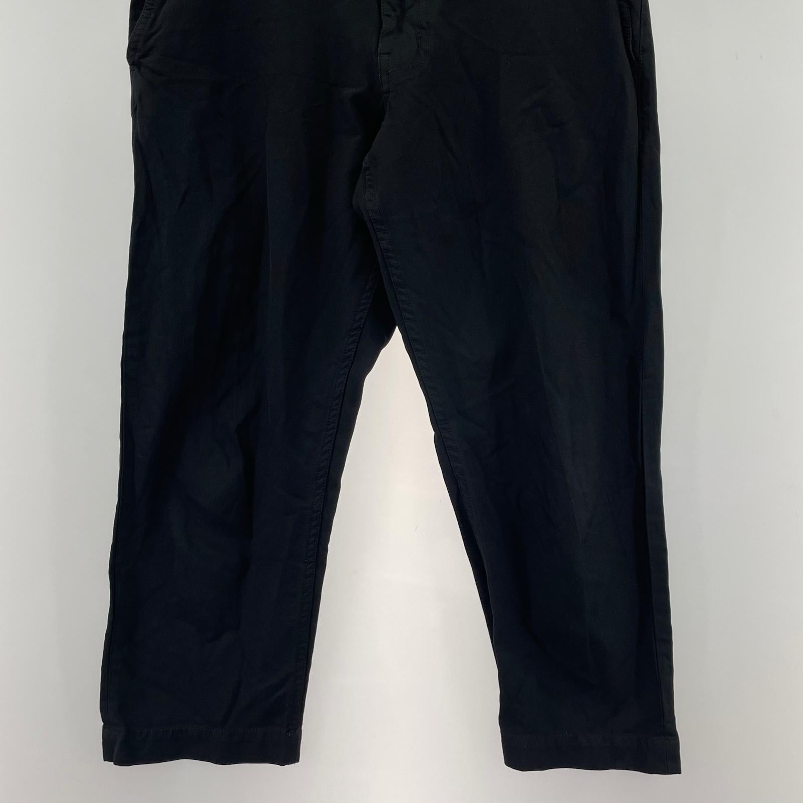 パンツ COMME des GARCONS HOMME PLUS ポリ縮絨 製品染クロップドスラックス XS 黒 ブラック