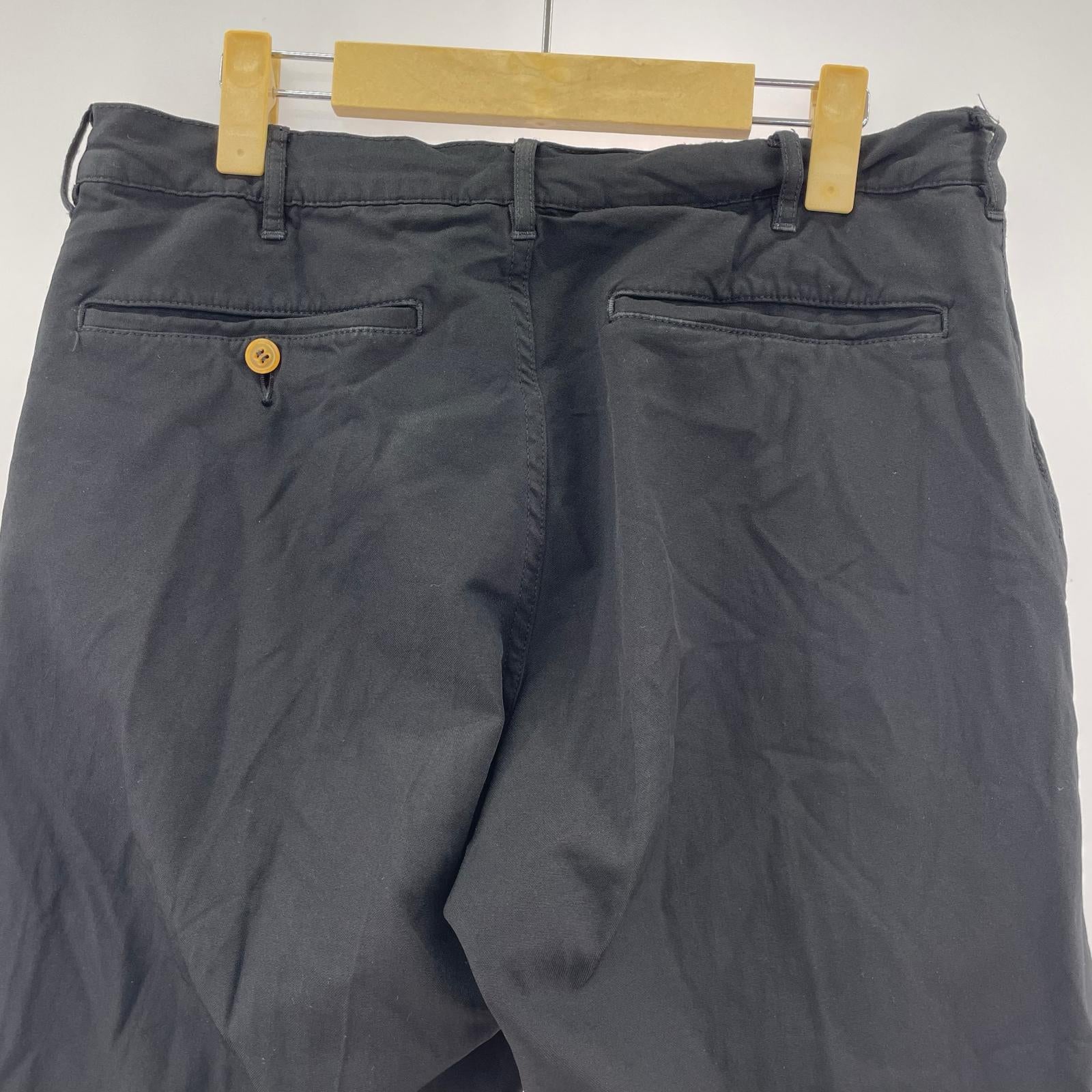 パンツ COMME des GARCONS HOMME PLUS ポリ縮絨 製品染クロップドスラックス XS 黒 ブラック