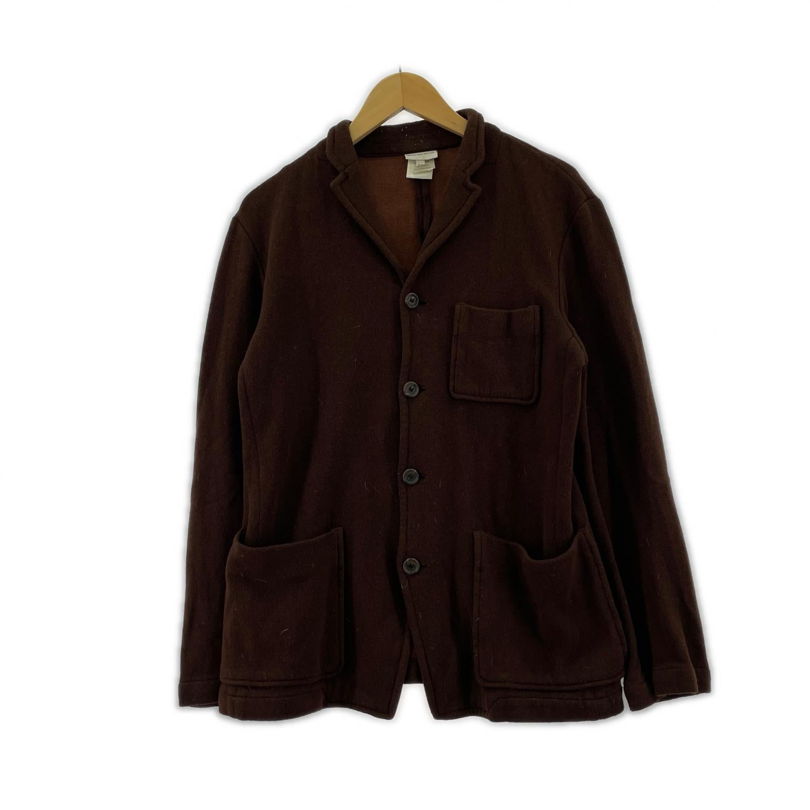 ジャケット 90s頃 DRIES VAN NOTEN ライカ期 ニットジャケット 50 黒 50 ブラウン