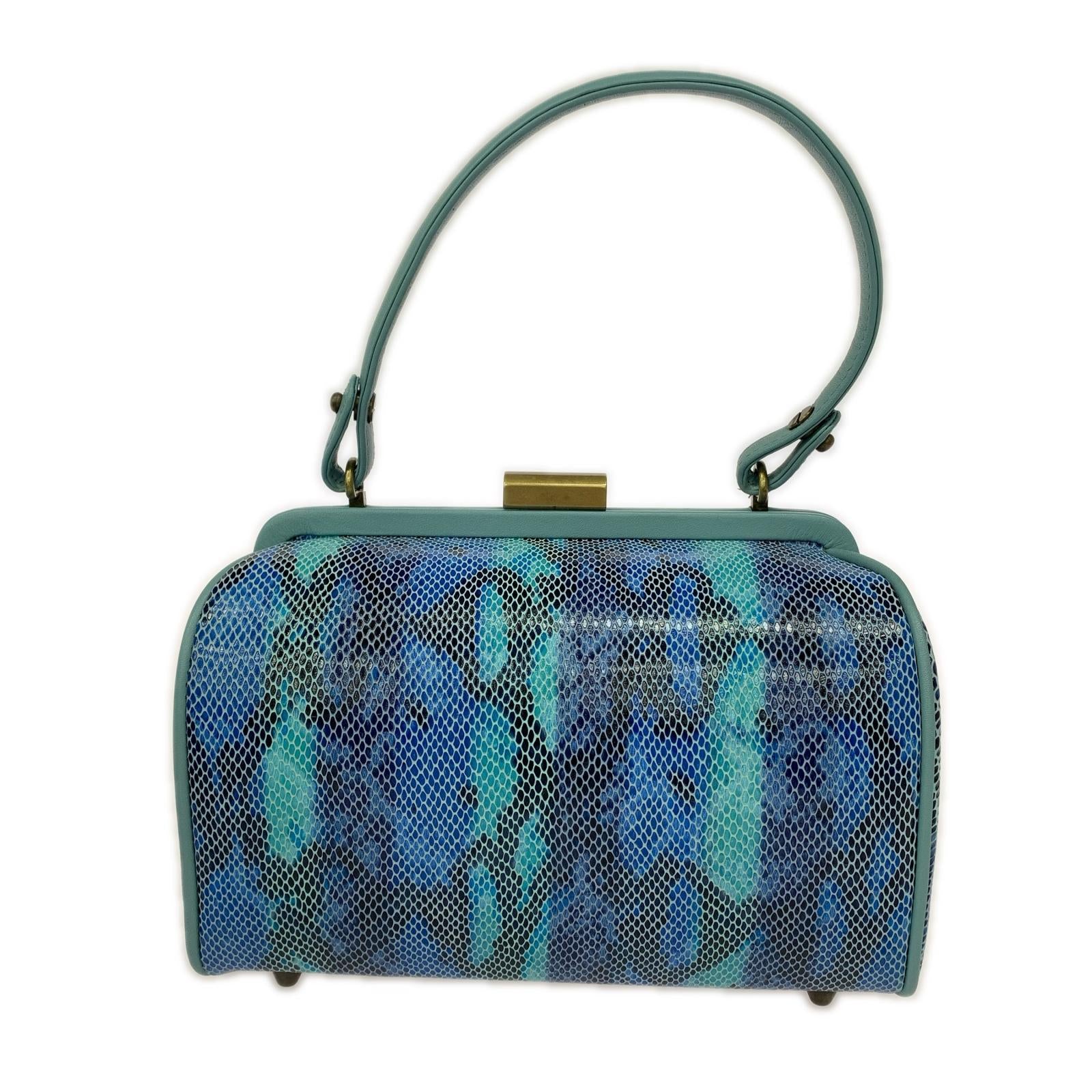ハンドバッグ ANNA SUI パイソン柄 がま口バッグ