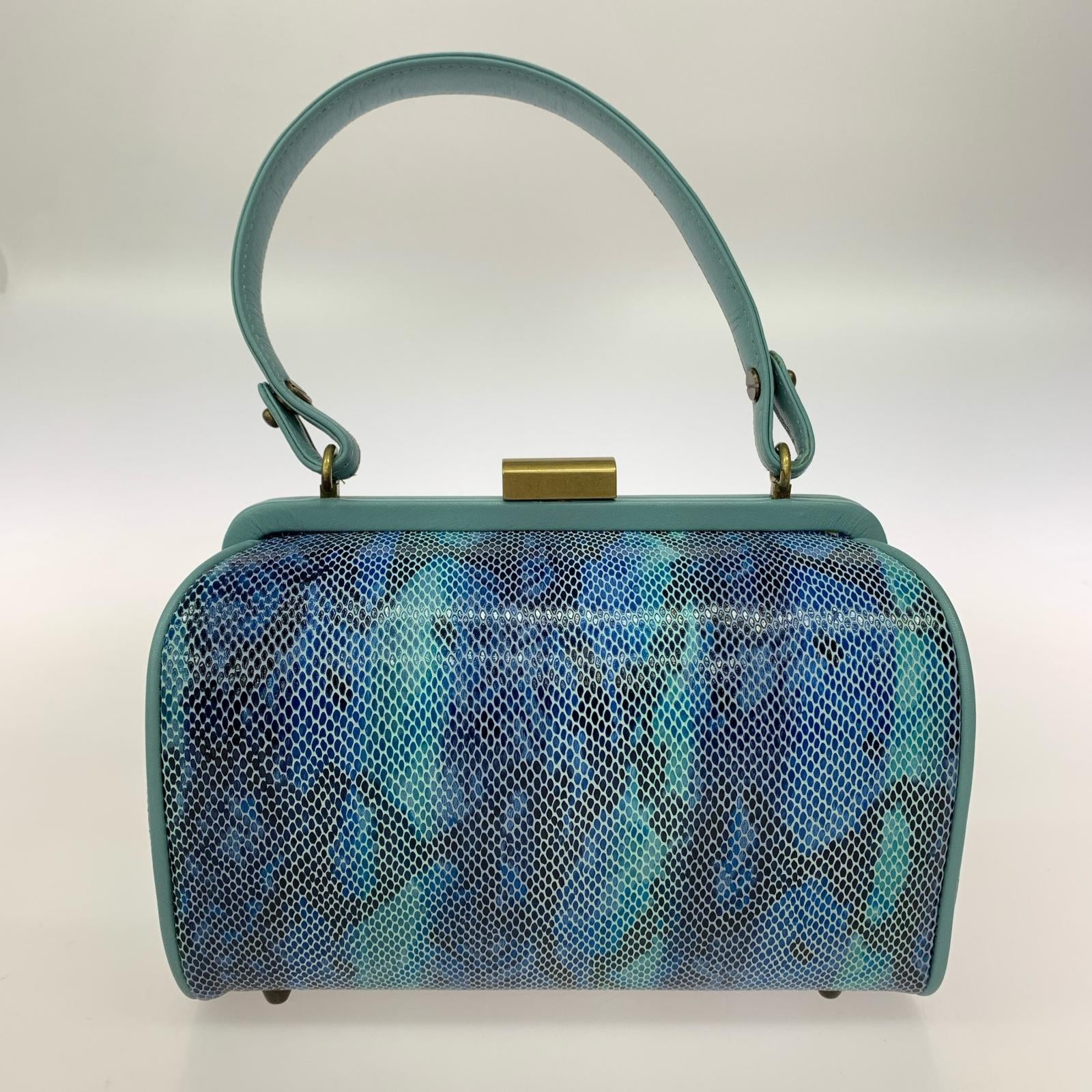 ハンドバッグ ANNA SUI パイソン柄 がま口バッグ