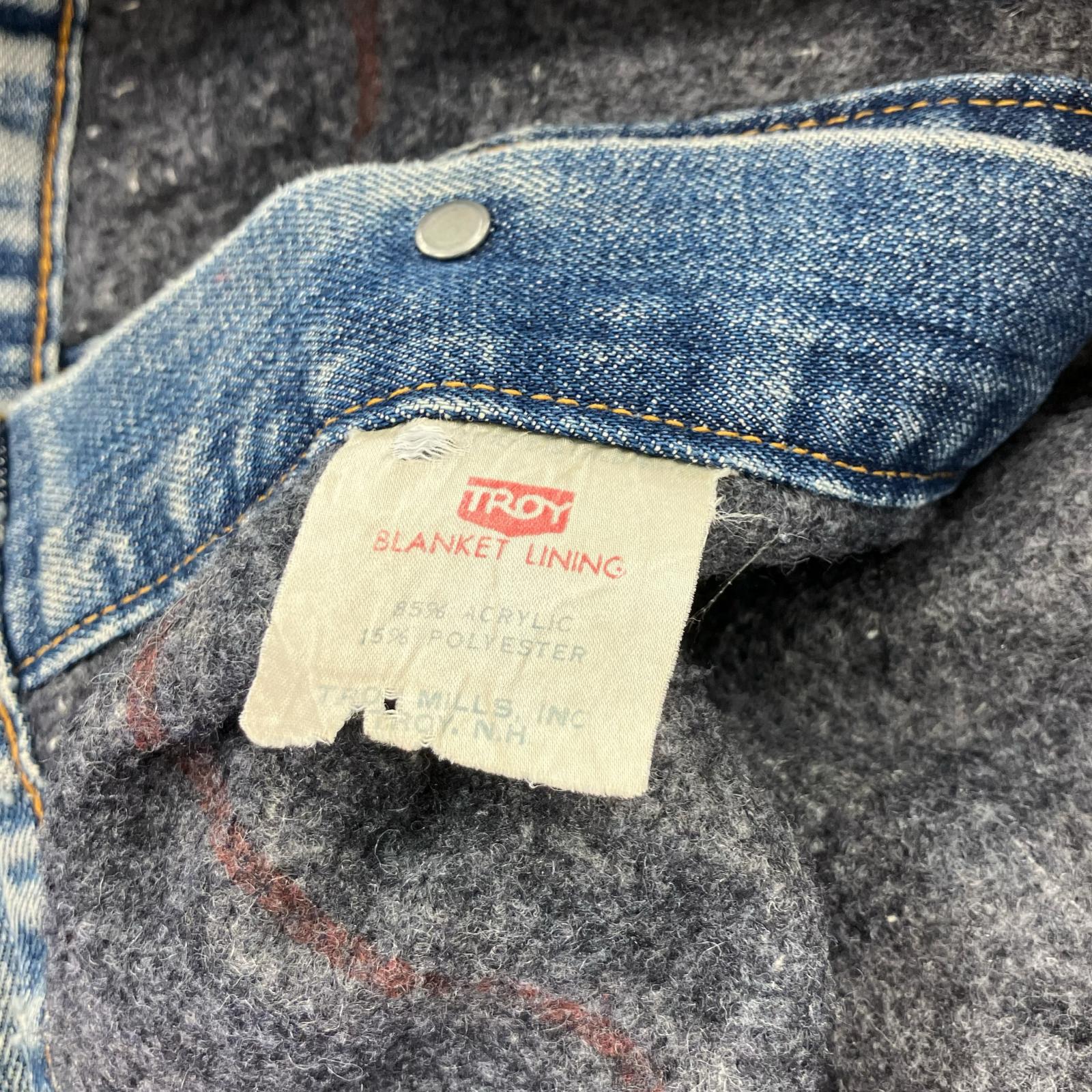 デニムジャケット 70s 70505 smal e 裏ブランケット ブルー
