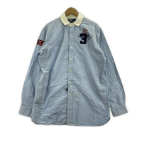 長袖シャツ CUSTOM FIT/ボタンシャツ L ブルー