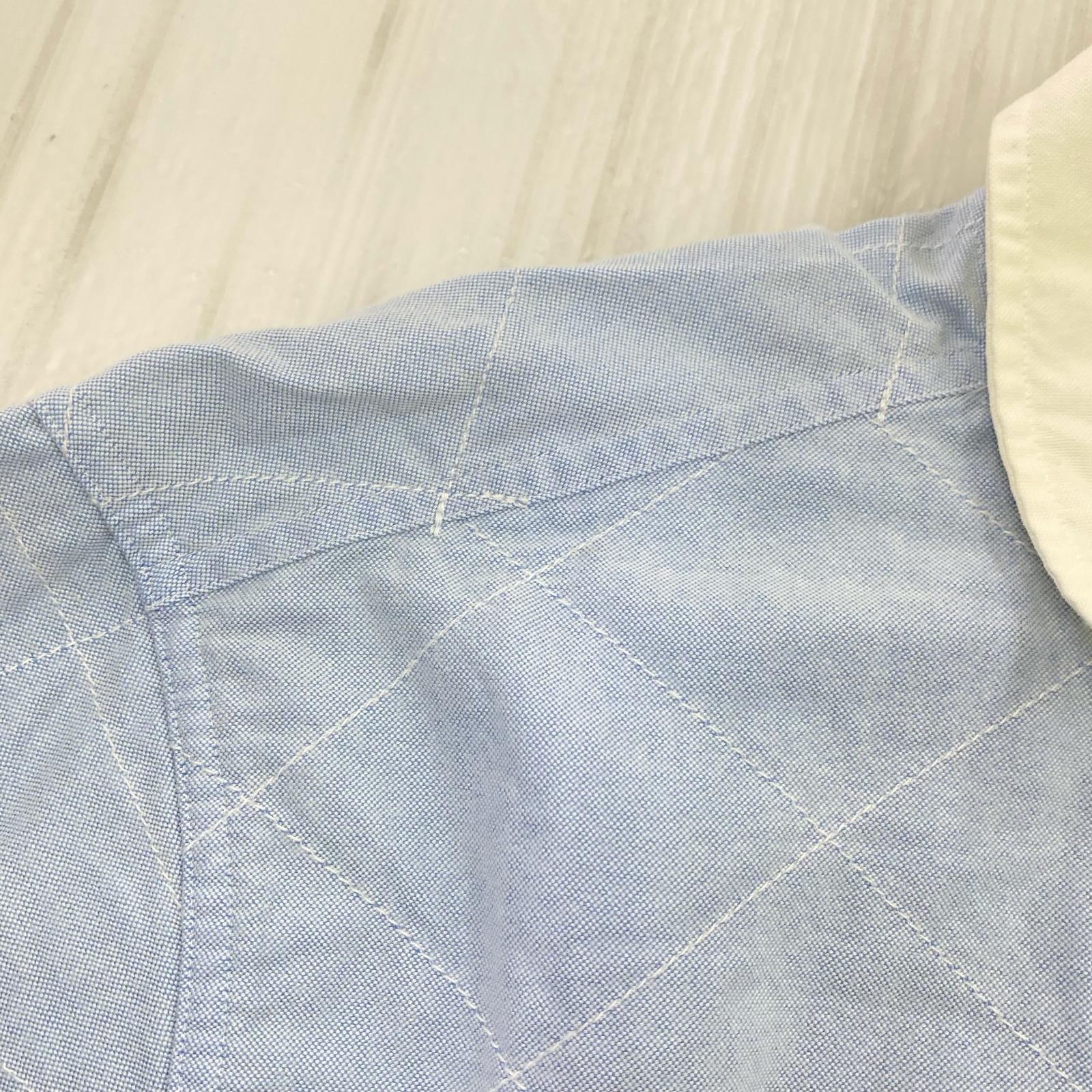 長袖シャツ CUSTOM FIT/ボタンシャツ L ブルー