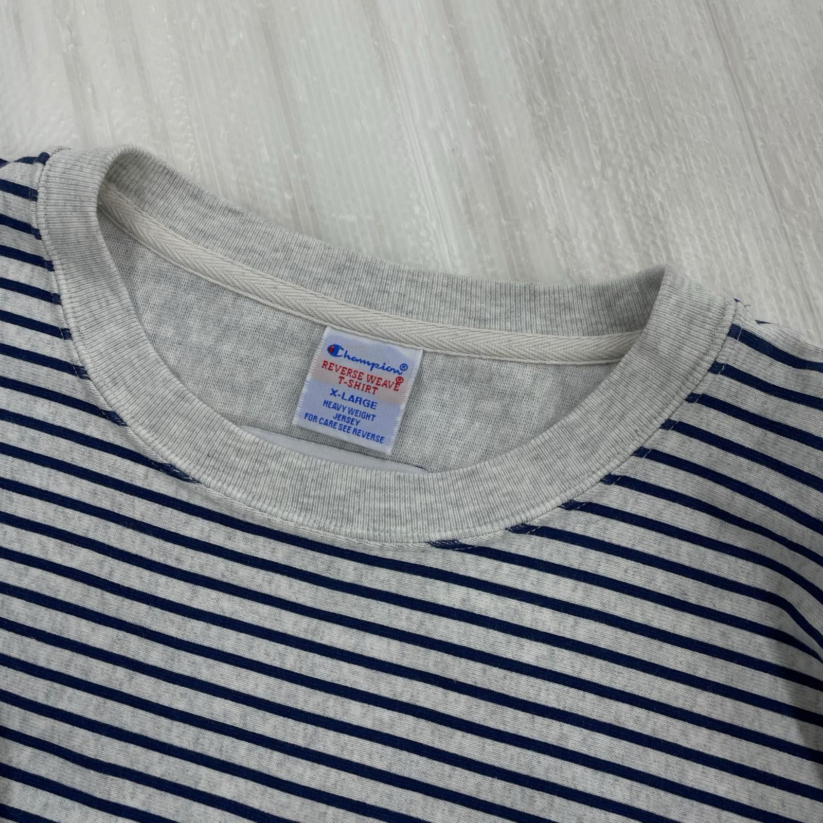 半袖Tシャツ リバースウィーブ ボーダーTEE