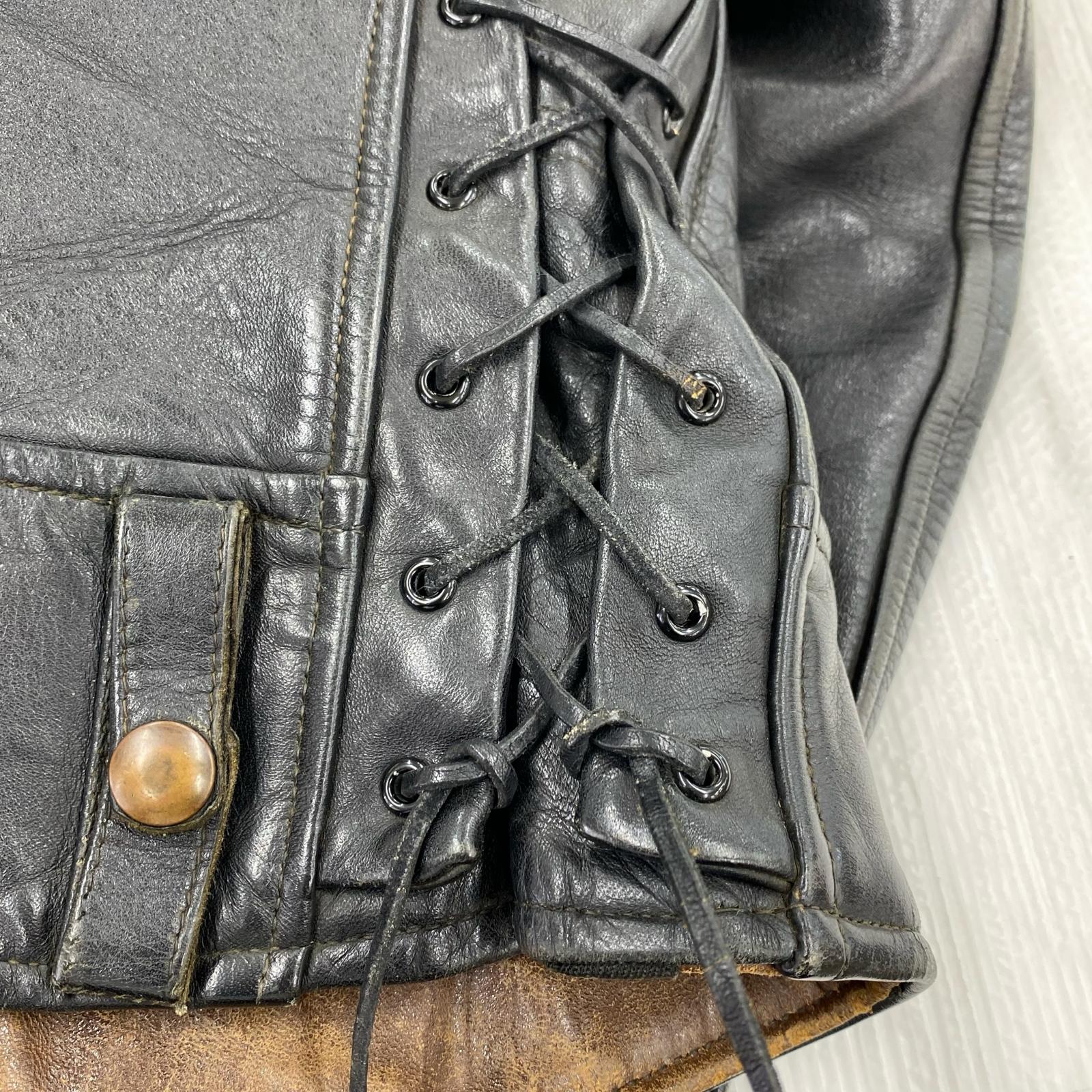 レザージャケット 50-60s ポリスマン レザー 黒 (-) ブラック